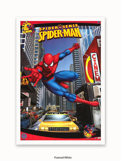 Spiderman  NYC  Yellow Taxi  Spider Sense Poster