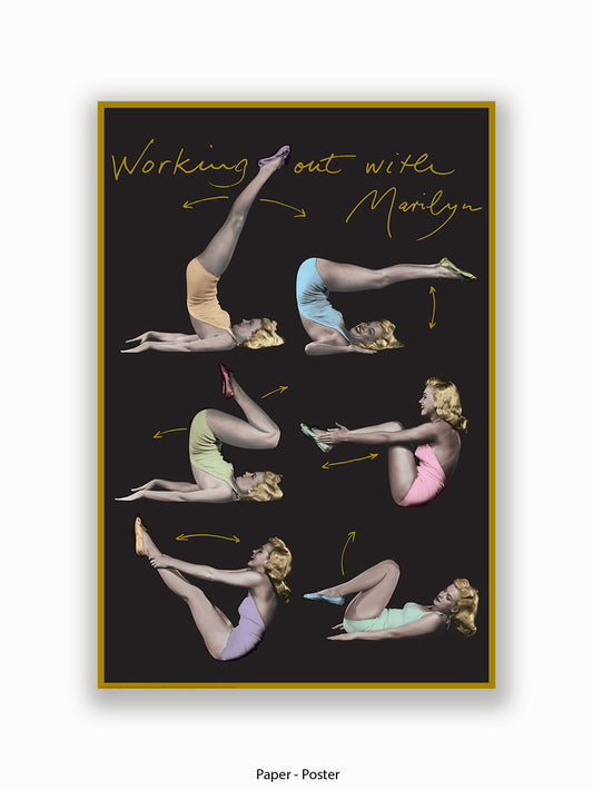 Marilyn Monroe Working Out Poster