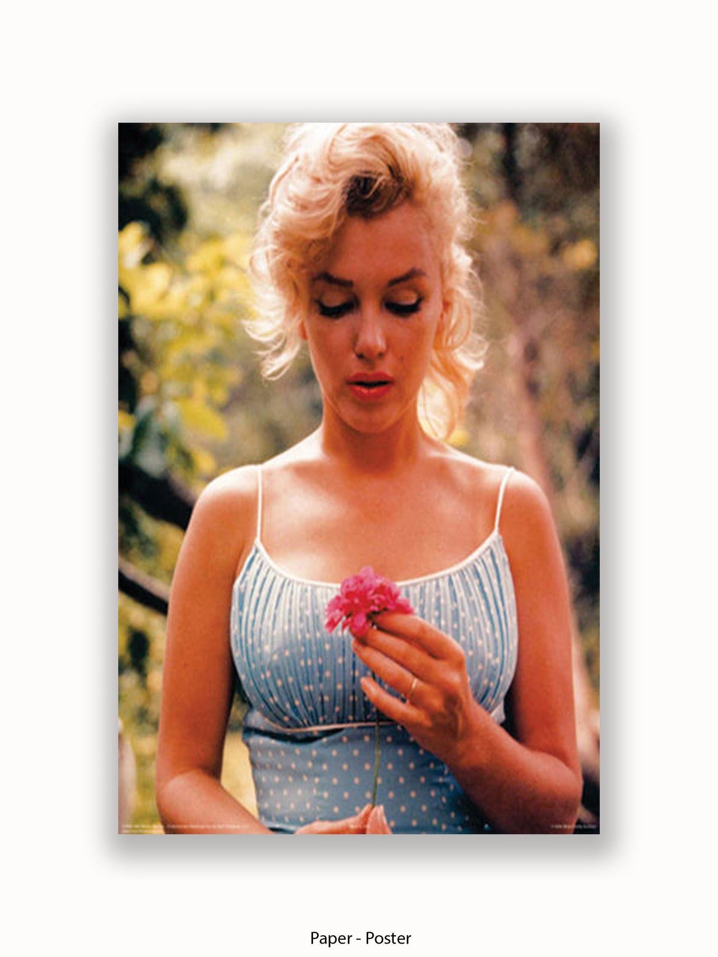 Marilyn Monroe Flower Poster
