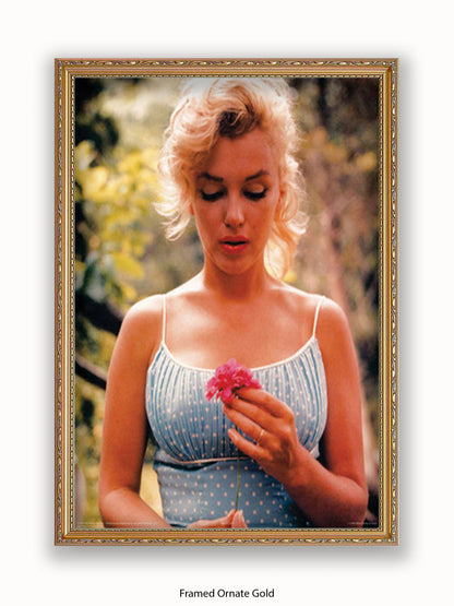 Marilyn Monroe Flower Poster