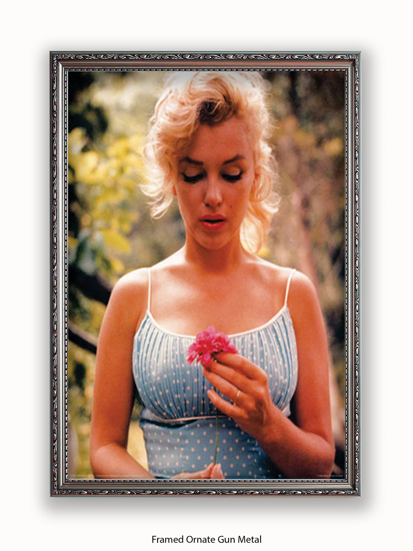 Marilyn Monroe Flower Poster