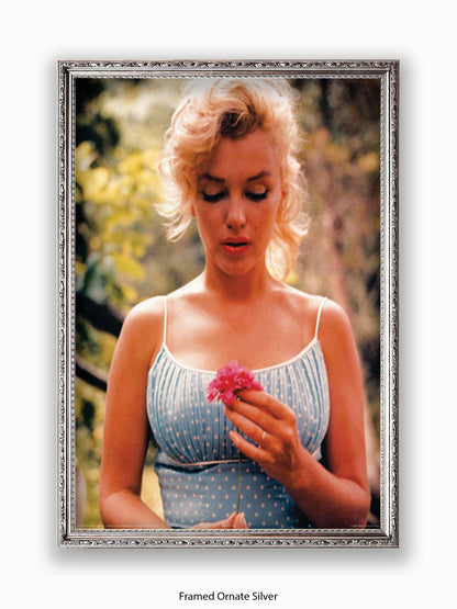 Marilyn Monroe Flower Poster