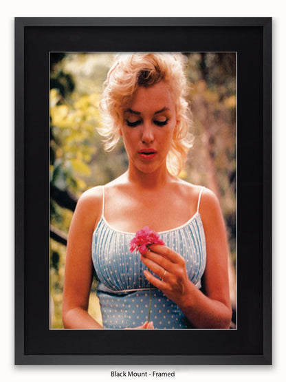 Marilyn Monroe Flower Poster