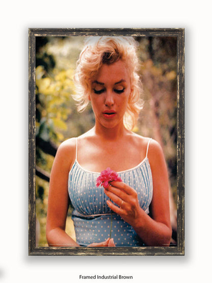 Marilyn Monroe Flower Poster