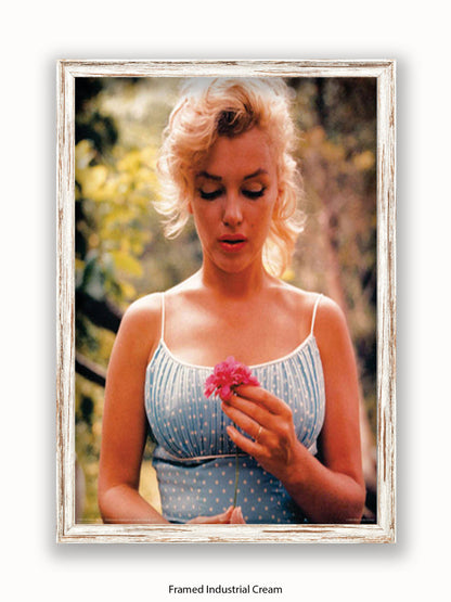 Marilyn Monroe Flower Poster