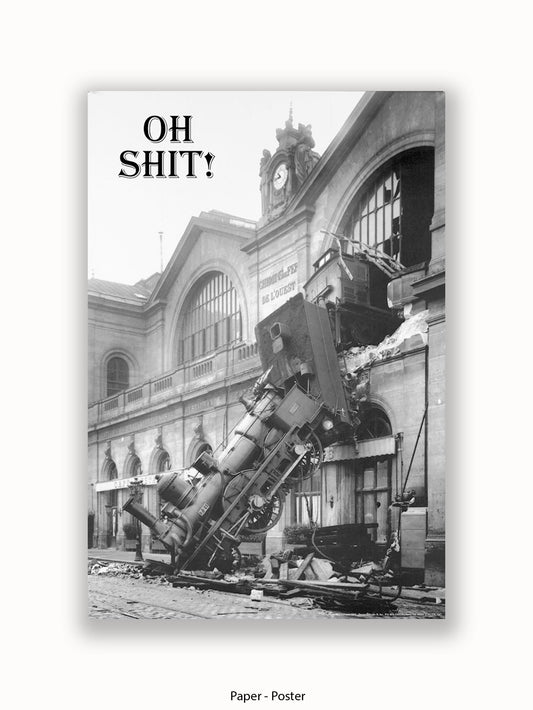 Shit !! Train Crash Poster