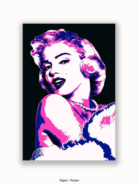 Marilyn Monroe Pink Neon Poster