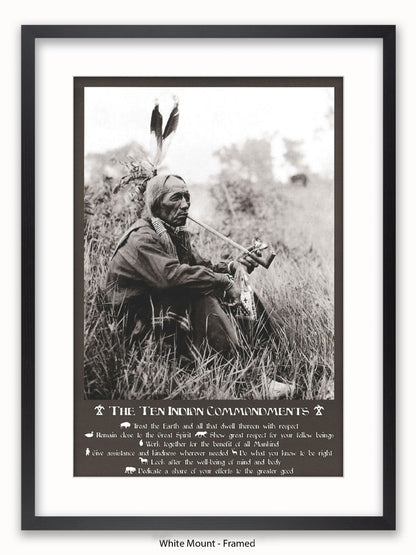 Indian Ten Commandments I Poster