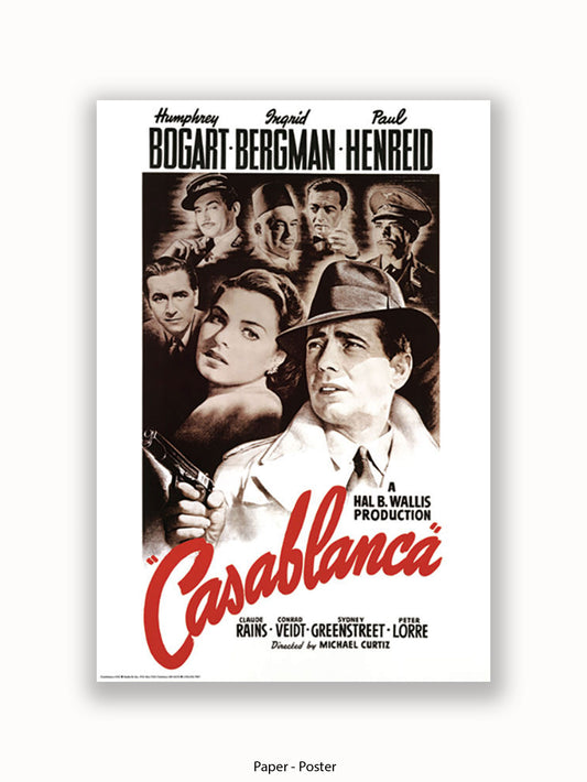 Casablanca Red text Poster